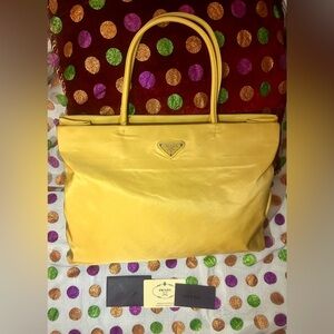 💯% Authentic PRADA Tessuto Nylon Ginestra Tote Bag with COA